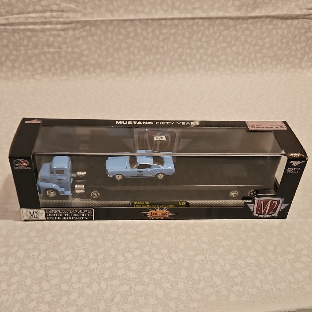 M2 Machines Blue Auto Haulers Mustang Fifty Years Limited Premium Edition